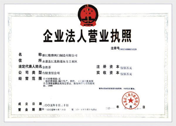 营业执照正本